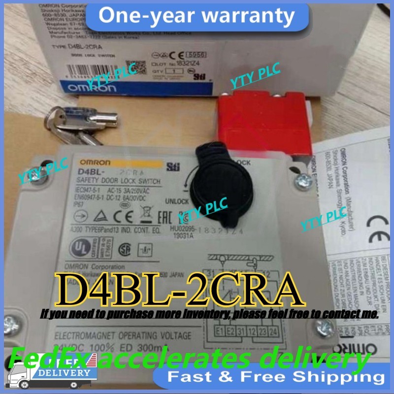 Genuine Omron D4BL-2CRA Industrial Guard Lock Safety Door Switch Fast Shipping