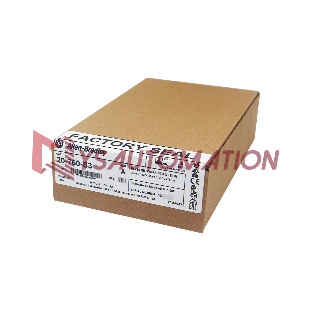 Branded New Allen Bradley 20-750-S3 Powerflex 750 Network STO Option Module