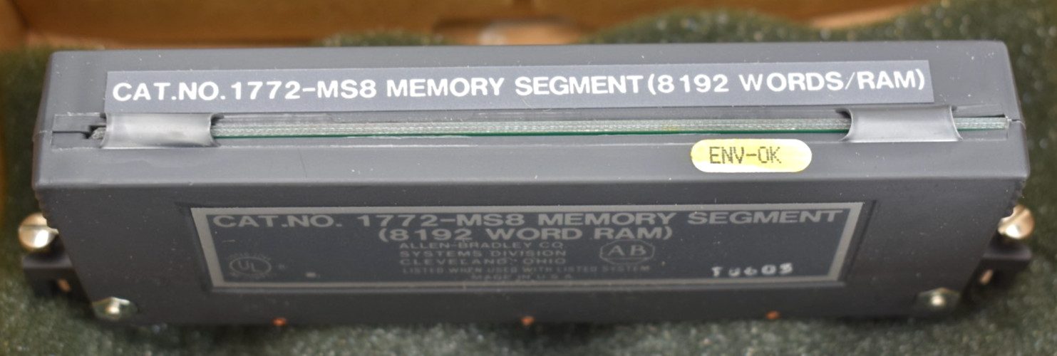 Allen Bradley 1772-MS8 966500-01 8K MS8 Word RAM Memory Segment Module PLC-2 NOS