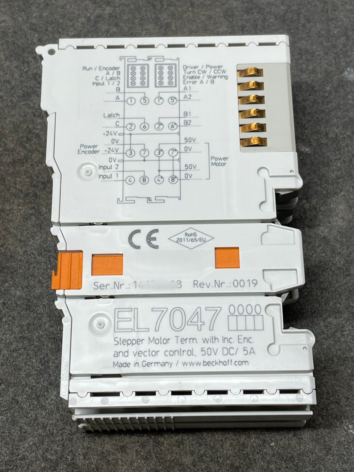 EL7047 Beckhoff Stepper Motor Interface 48V 5A