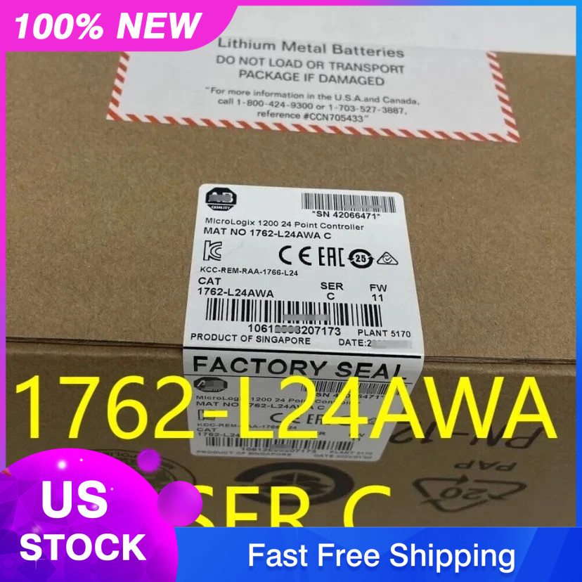 New Factory Sealed AB 1762-L24AWA SER C MicroLogix 1200 24 Point Controller