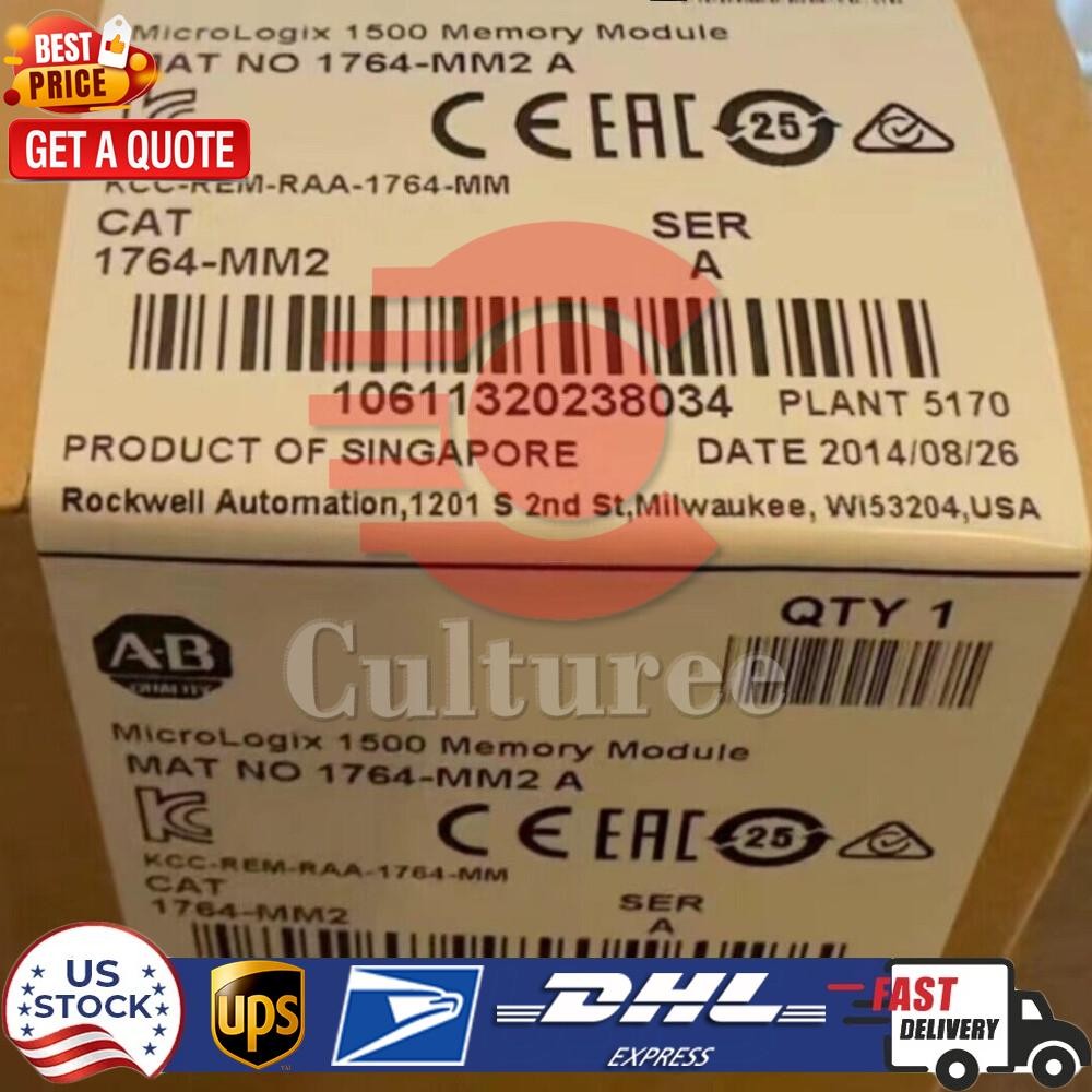 Allen-Bradley 1764-MM2 MicroLogix 1500 16 KB Memory 1764MM2 NEW US Free Tax
