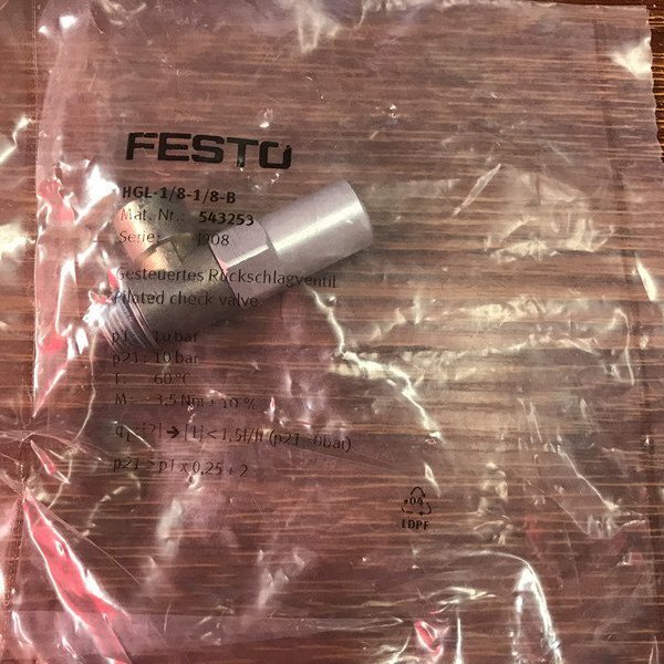 One New Festo HGL-1/8-1/8-B 543253 Check Valve HGL1/81/8B Free Shipping