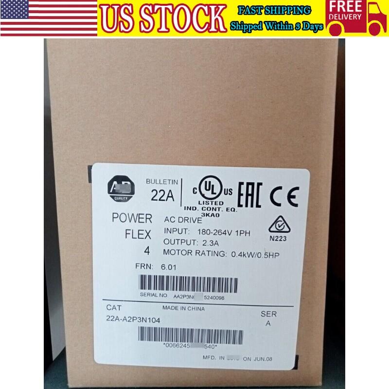 Allen-Bradley 22A-A2P3N104 POWERFLEX 4 22AA2P3N104 US Free Tax