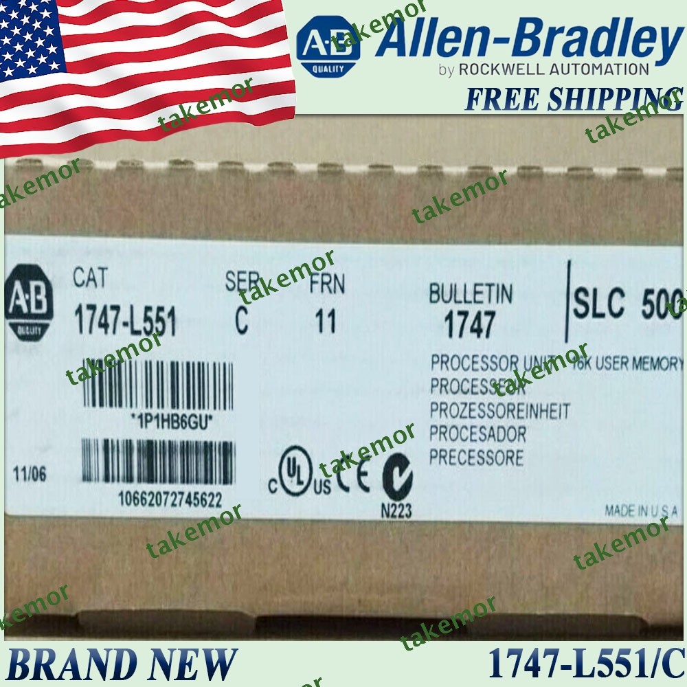 Factory Sealed 1747-L551/C AB SLC 5/05 16K Controller 1747L551 serC US Free Ship