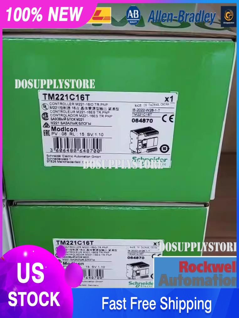 One Schneider TM221C16T PLC Module New In Box Fast Shipping US Free TAX