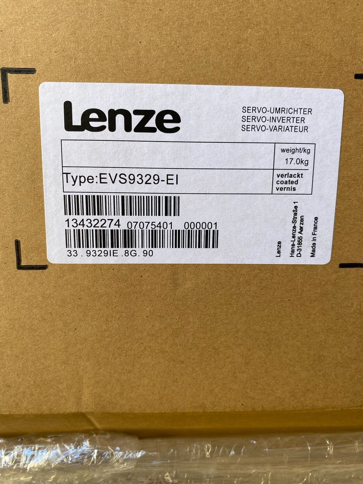 EVS9329-EI New Lenze EVS9329-EI-UPS or DHL fast delivery