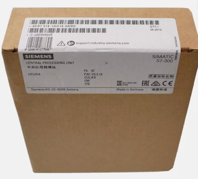 6ES7314-1AG14-0AB0 1PC NEW SIEMENS CPU MODULE 6ES7314-1AG14-0AB0