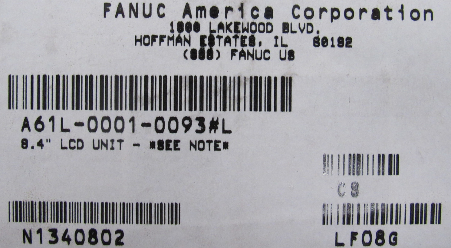 NEW FANUC A61L-0001-0093#L LCD DISPLAY 8.4 INCH A61L00010093L