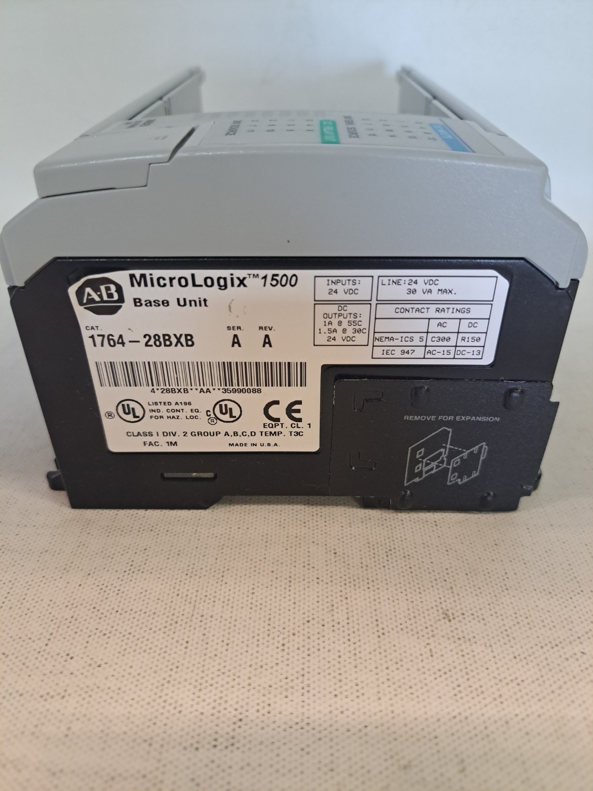 ALLEN BRADLEY 1764-28BXB MicroLogix 1500 Base 24VDC NEW NO BOX