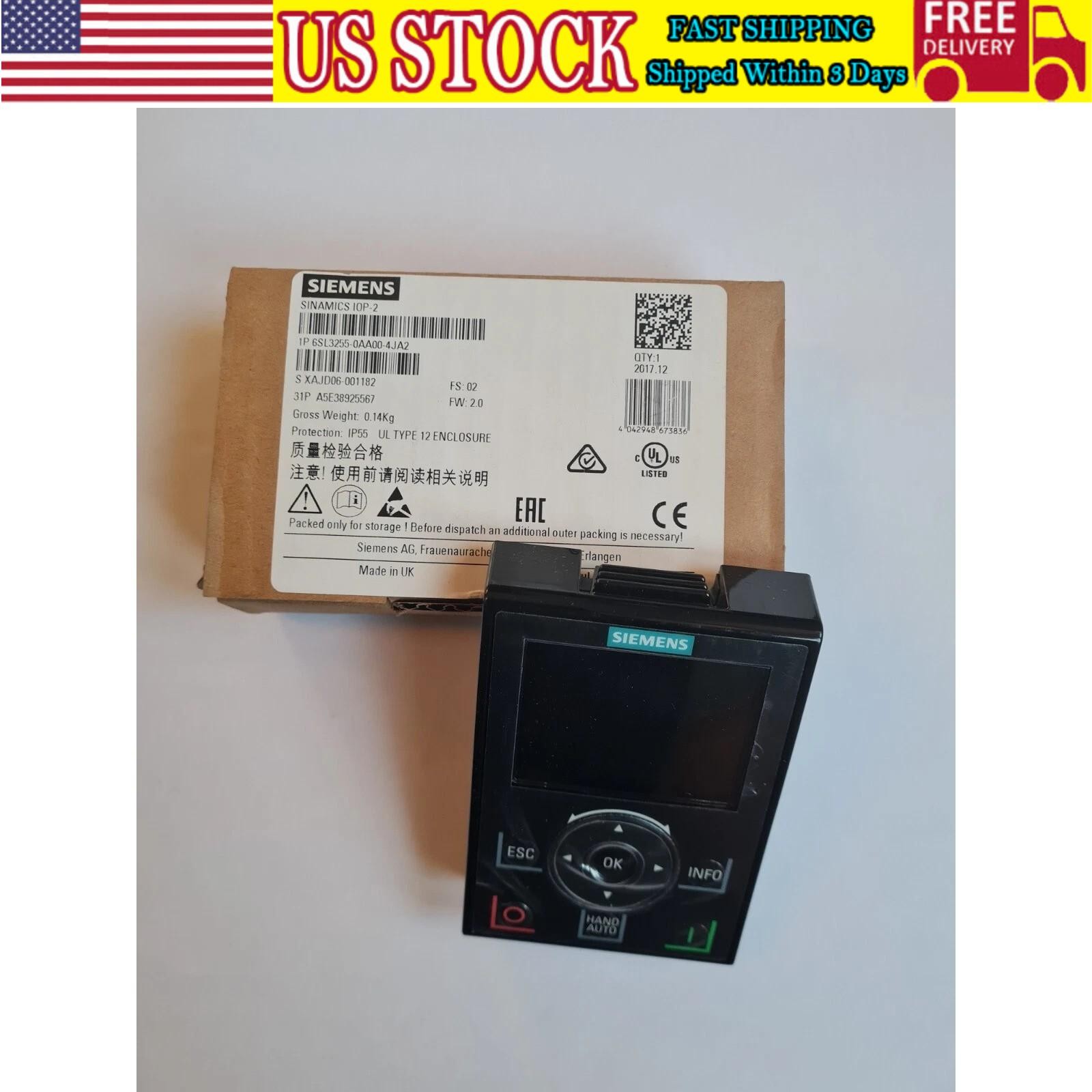 New Siemens 6SL3 255-0AA00-4JA2 6SL3255-0AA00-4JA2 Operator Panel US FREE TAX