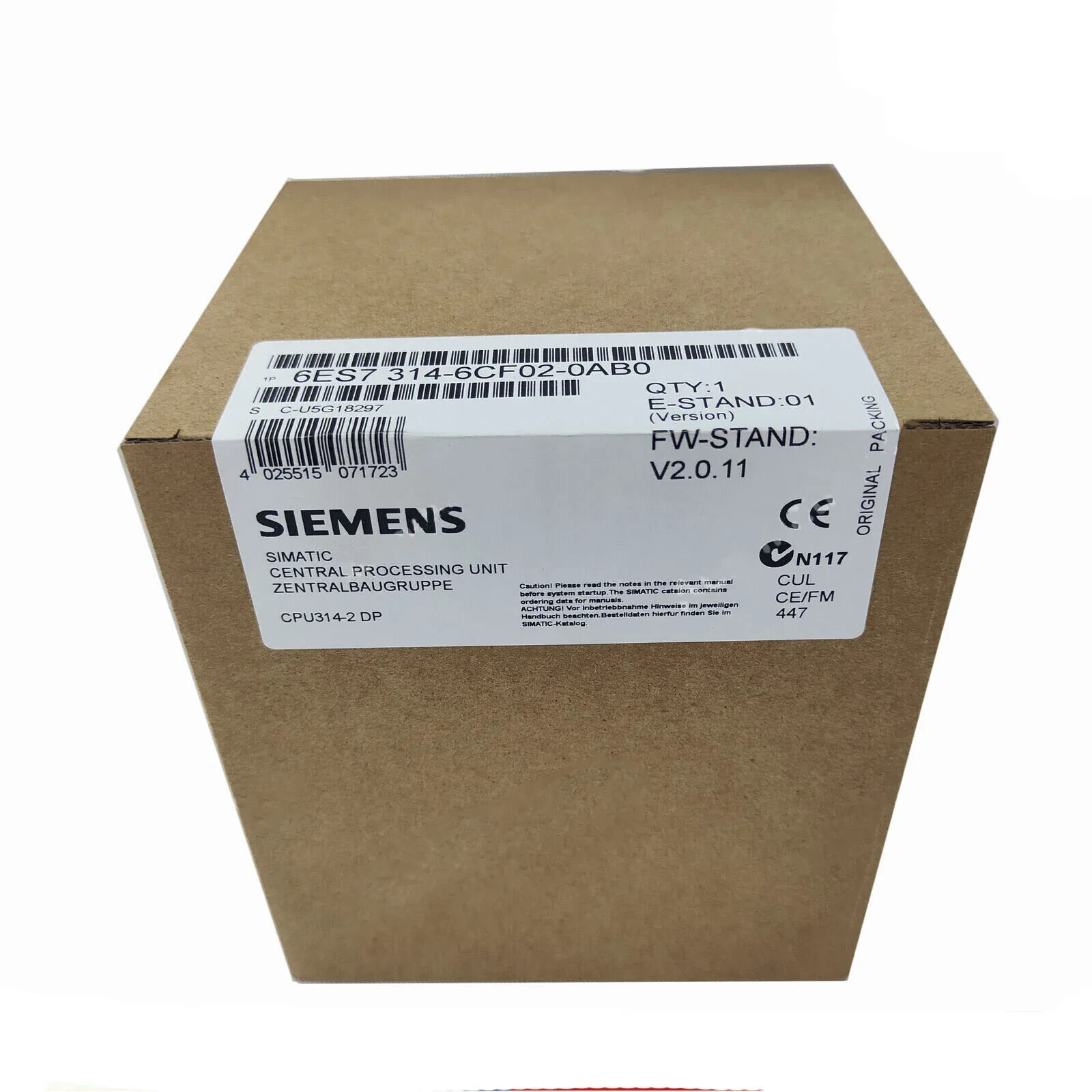 Neu Versiegelt SIEMENS 6ES7 314-6CF02-0AB0 6ES7314-6CF02-0AB0 /1-JAHRER GARANTIE