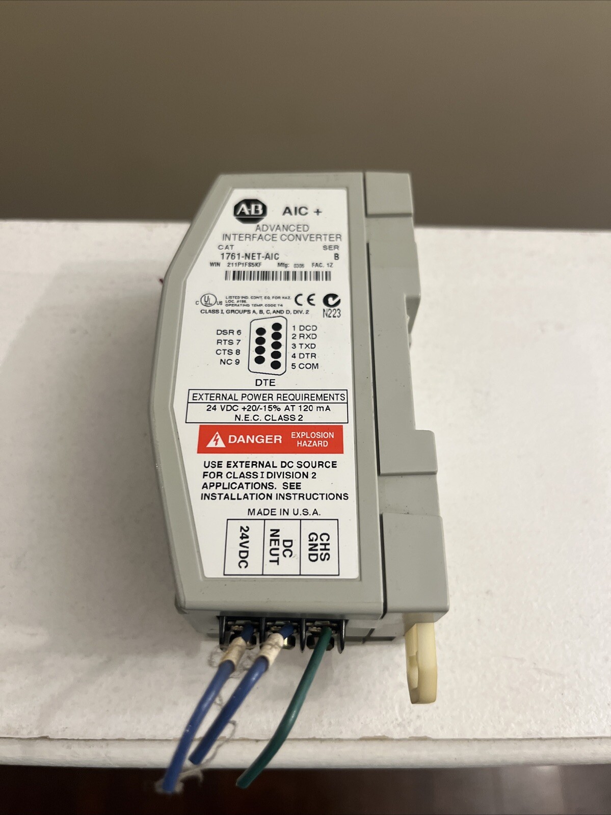 Used Allen Bradley Interface Converter 1761-NET-AIC