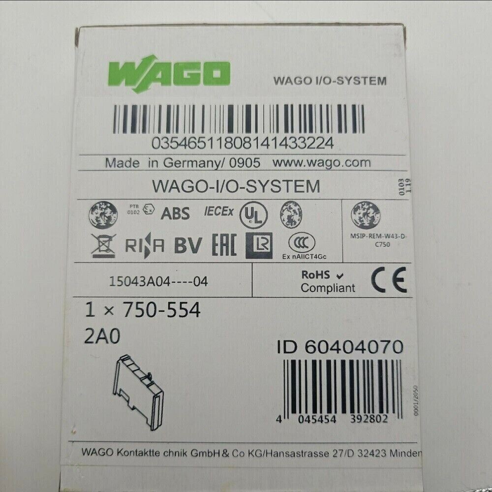 1PCS NEW WAGO 750-554 Module PLC 750-554