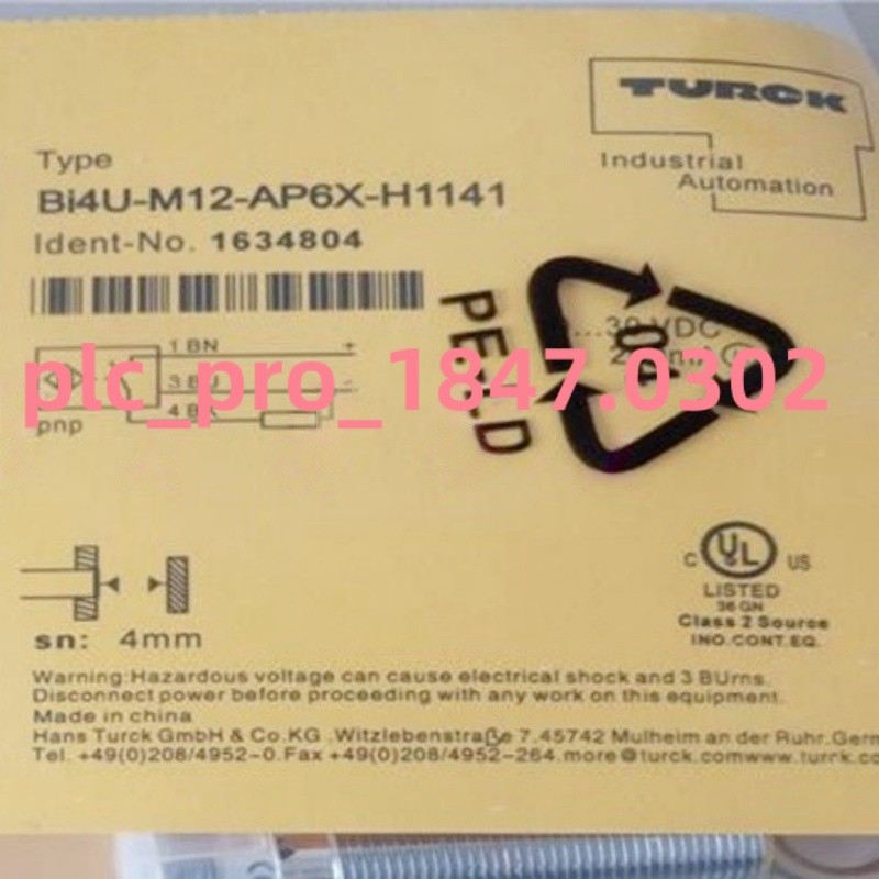 1PCS Brand New TURCK BI4U-M12-AP6X-H1141 Proximity Switch Sensor Fast Ship