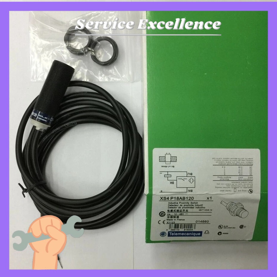 One Brand New Telemecanique XS4P18AB120 Proximity Switch Sensor XS4P18AB120