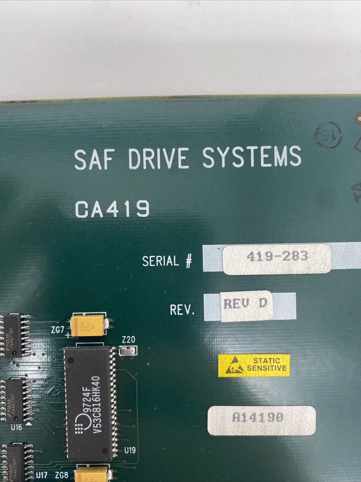 SAF Drive Systems CA419 DDCS Interface 4-Channel Card CA419P