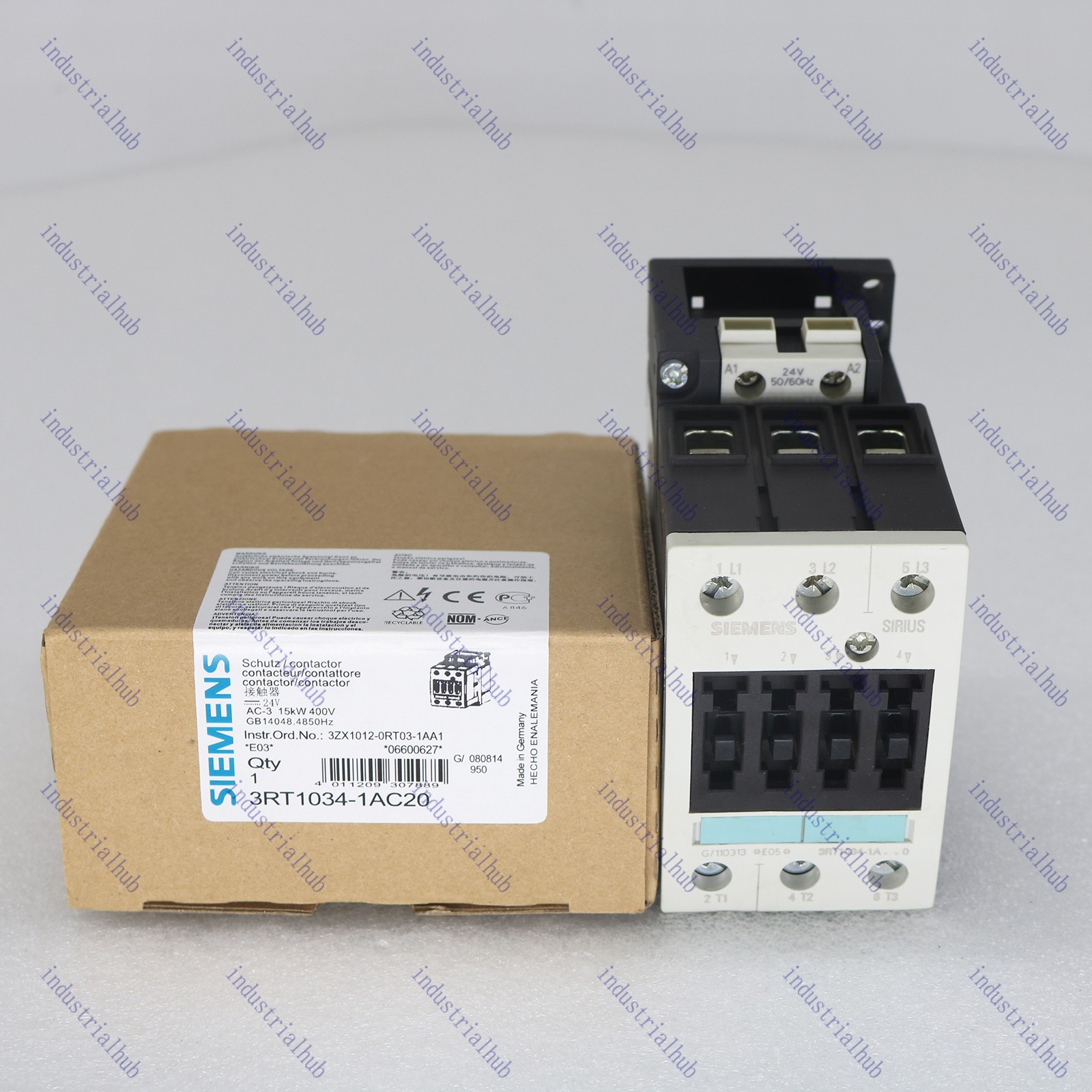 SIEMENS New ONE Sirius 3RT1034-1AC20 3RT10341AC20 AC-3 24V 3P S2 Contactor