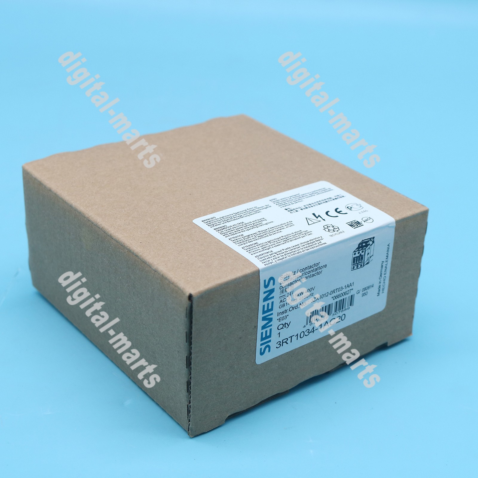 NEW SIEMENS ONE Sirius 3RT1034-1AC20 3RT10341AC20 AC-3 24V 3P S2 Contactor