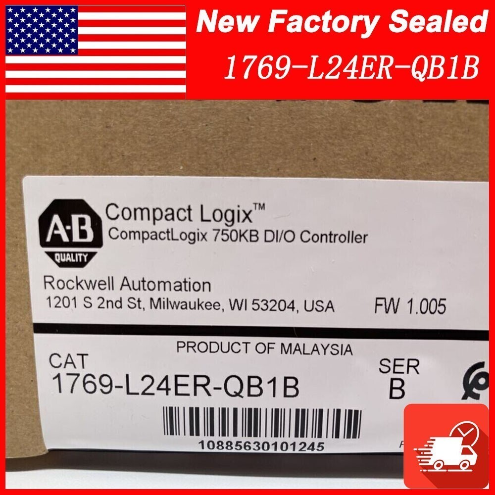 AB 1769-L24ER-QB1B CompactLogix 750KB DI/O Controller 1769L24ERQB1B