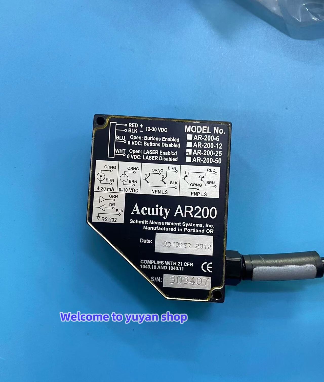 1pc USED Acuity AR200 AR-200-25 Sensor TESTED By DHL or FedEx