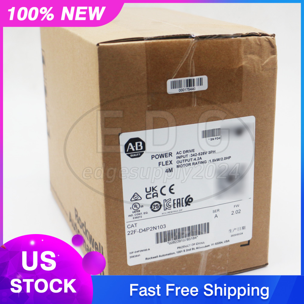 New Sealed Allen-Bradley 22F-D4P2N103 4M 1.5 kW 2 HP AC Drive