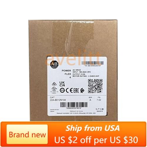 Factory Sealed Allen-Bradley 22A-B012N104 /A Powerflex 4 AC Drive US Free Tax
