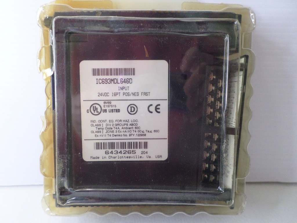 Fanuc IC693MDL646D 24 Volt DC Positive/Negative Logic Input 16 Point NOS
