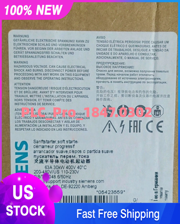 3RW4037-1BB14 1PC Brand New Siemens 3RW40371BB14 Fast delivery