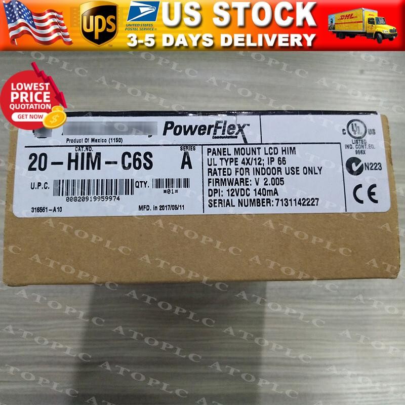 20-HIM-C6S Panel Mount LCD Motor Control 20HIMC6S New Allen-Bradley US Free Tax