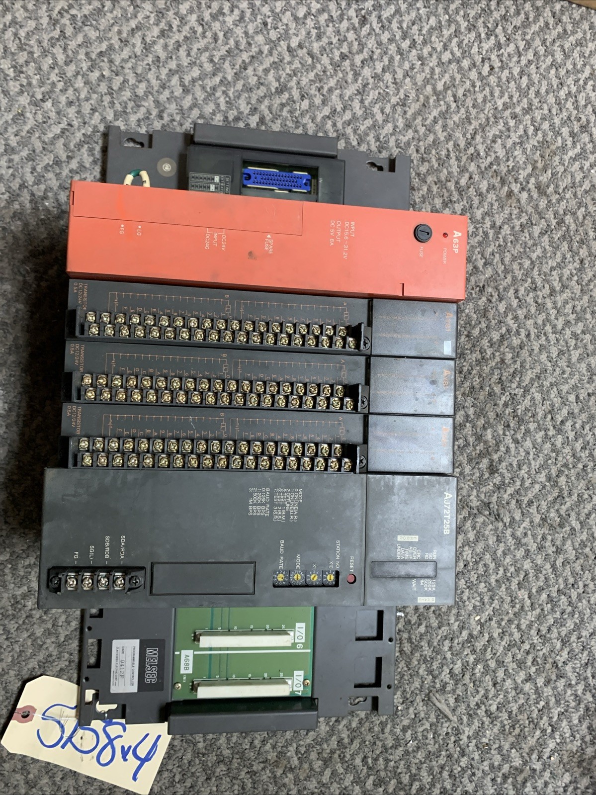 Mitsubishi AJ72T25B MELSEC Programmable Controller + Ay81 + A63P + A68B