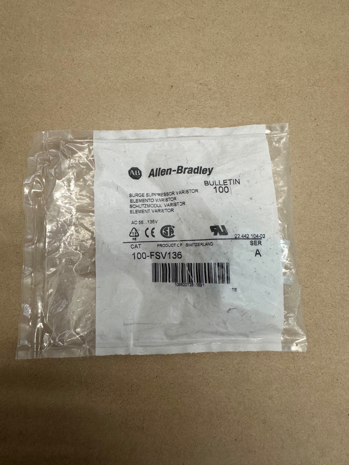 Allen Bradley 100-FSV136 Surge Suppressor Varistor *FACTORY SEALED*
