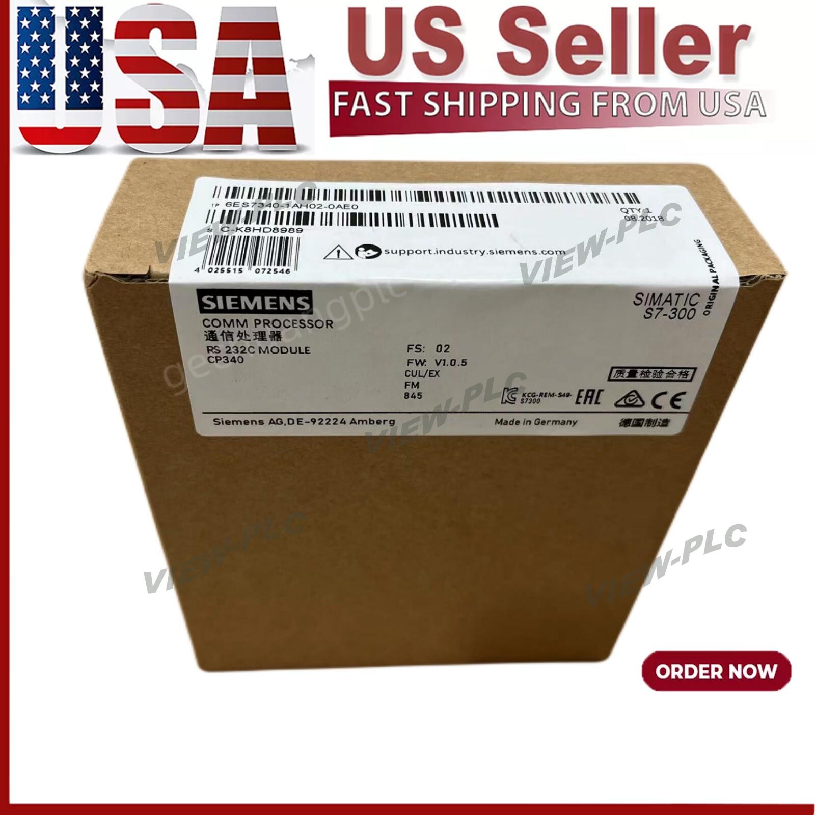 New Siemens 6ES7340-1AH02-0AE0 6ES7 340-1AH02-0AE0 SIMATIC S7-300, CP 340