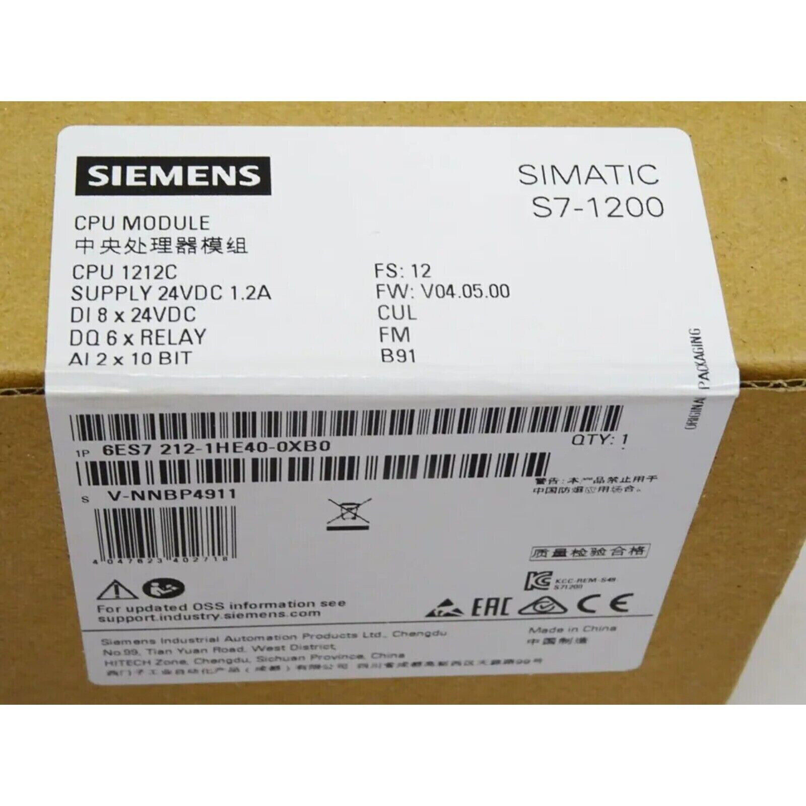6ES7 212-1HE40-0XB0 1PC NEW Siemens Module With Box 6ES7212-1HE40-0XB0