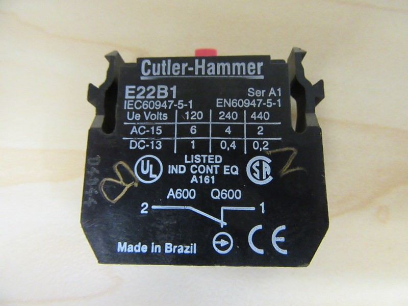 Cutler Hammer Eaton E22B1 Contact Block