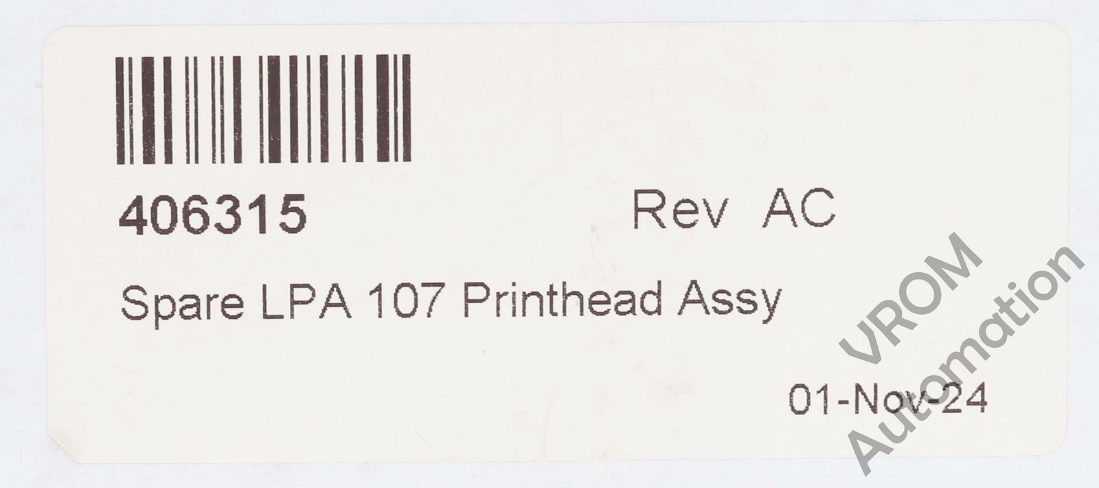 Surplus Videojet 406315 KCE-107-12PAT2-VJT1 Printhead For Videojet 9550 107MM