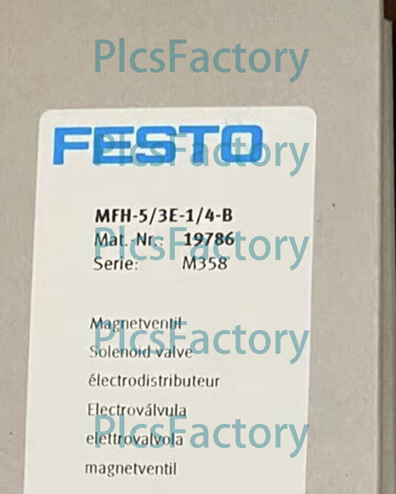 NEW FESTO MFH-5/3E-1/4-B 19786 Solenoid Valve