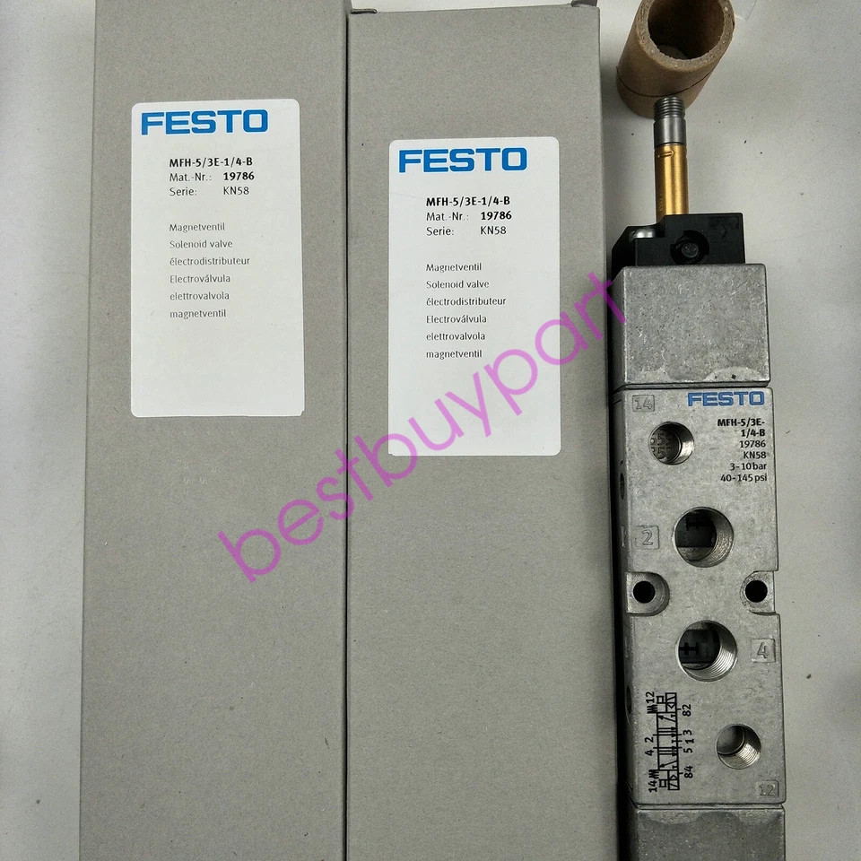 1PC New Festo MFH-5/3E-1/4-B 19786 Solenoid Valve Free Shipping