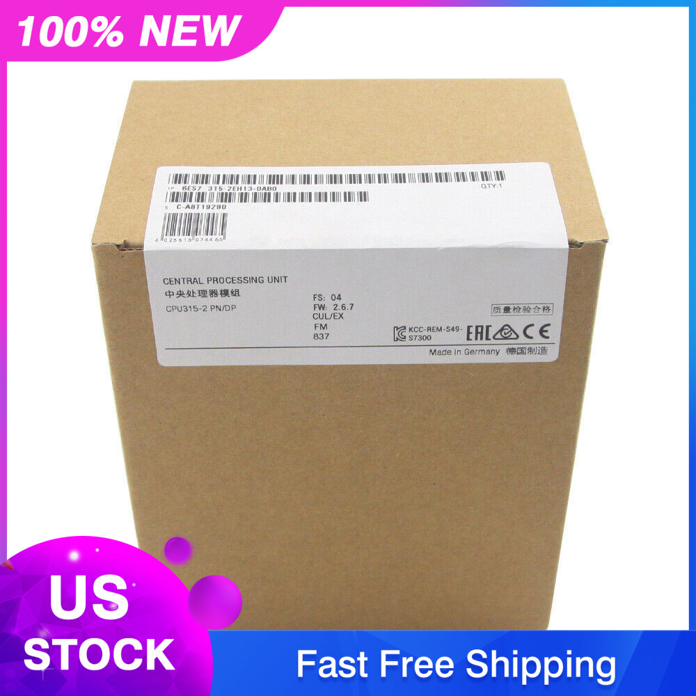 6ES7 315-2EH13-0AB0 New SIEMENS 6ES7315-2EH13-0AB0 S7-300 CPU 315-2PN/DP Module
