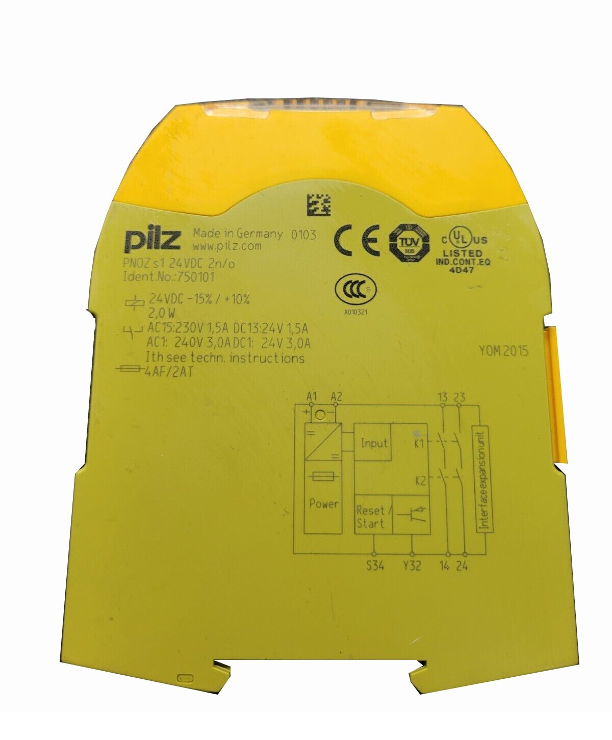 750101 NEW PILZ PNOZ S1 24VDC 750101 Safety Relay