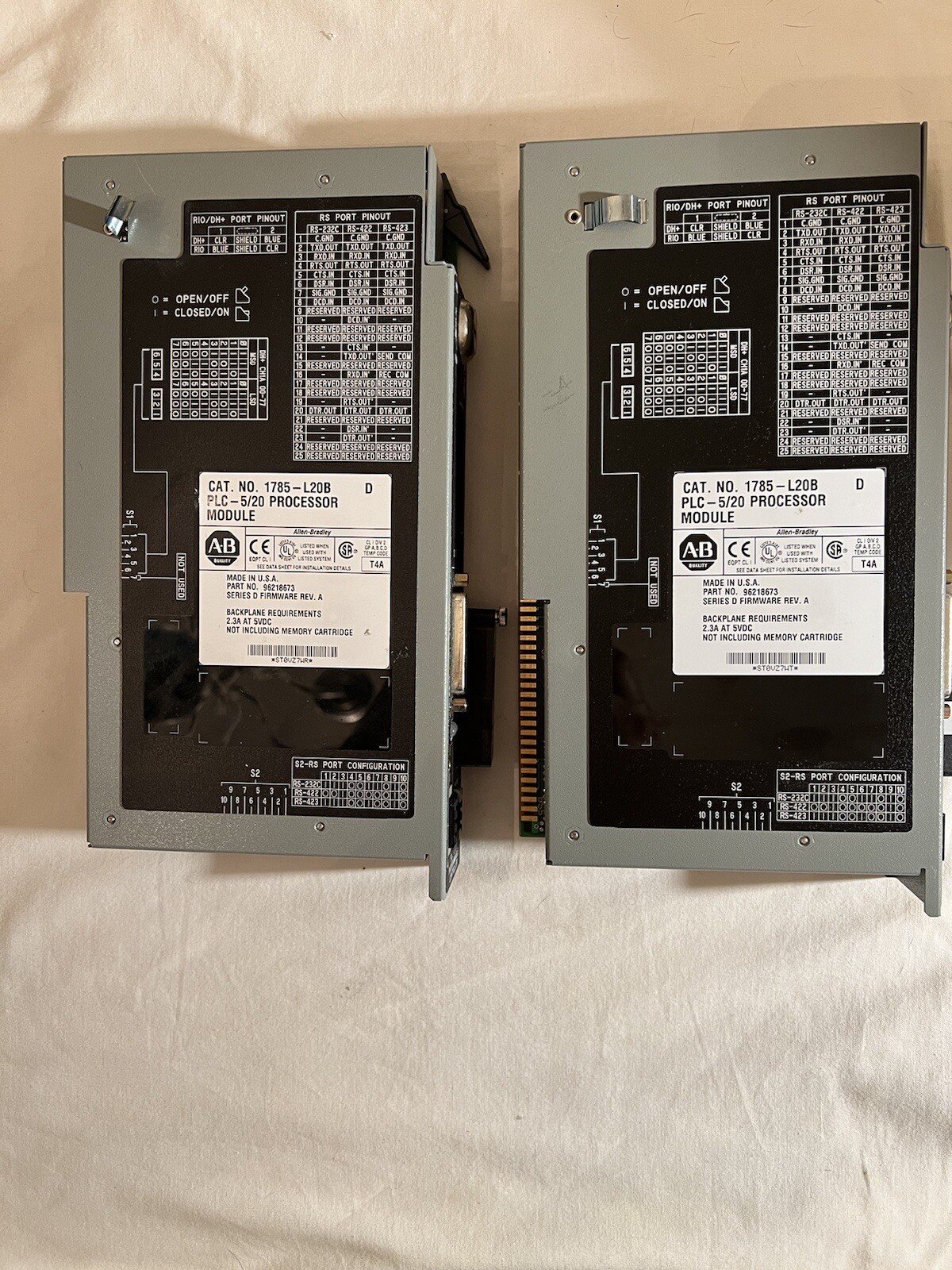 ALLEN BRADLEY 1785-L20B SERIES D PLC PROCESSOR