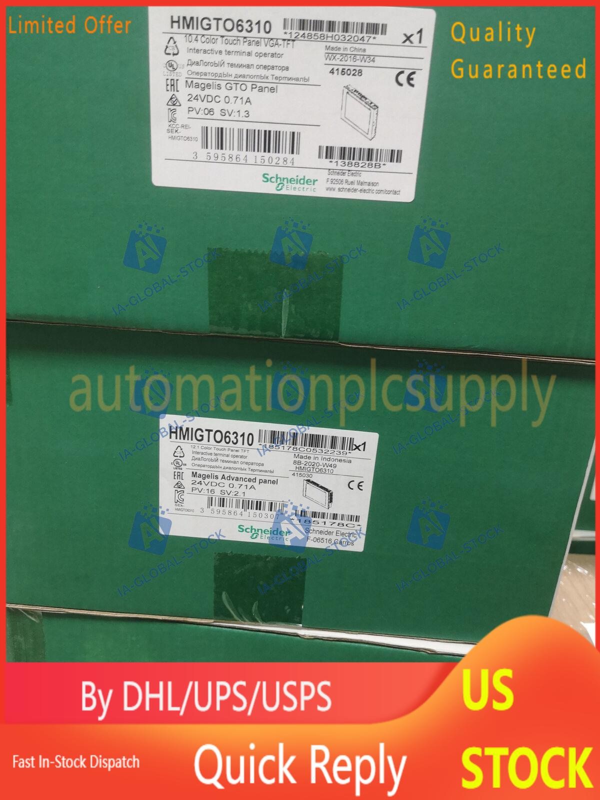 New In Box Schneider HMIGTO6310 Touch Screen