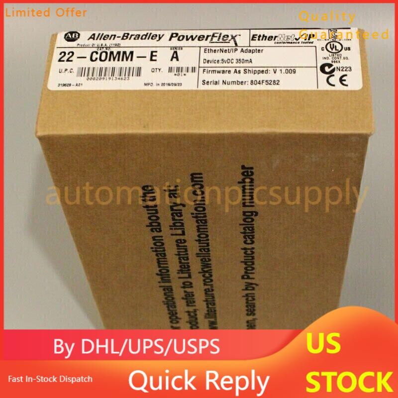New Factory Sealed AB 22-COMM-E PowerFlex Ethernet/IP Comm Adapter US Free Tax