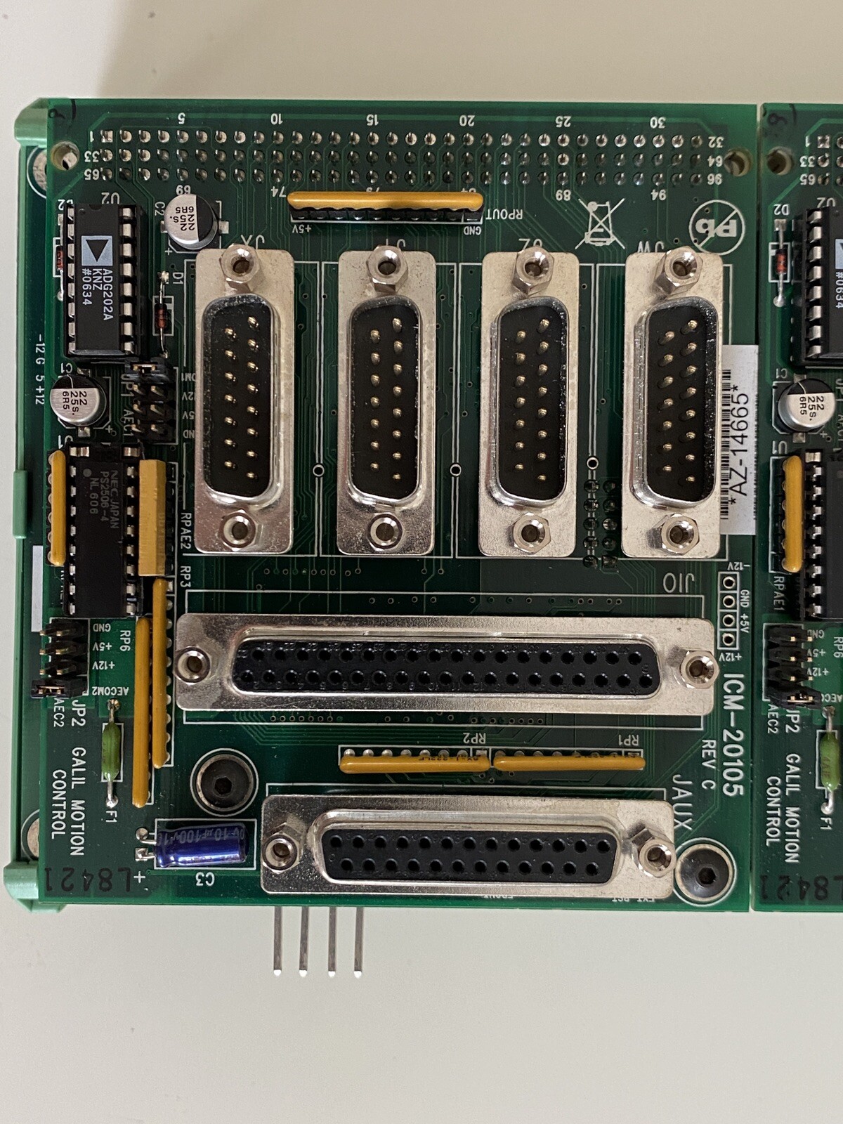 Galil Motion Controller DCM-2143, 24VDC DIN mount plus two IMC-20105 modules.