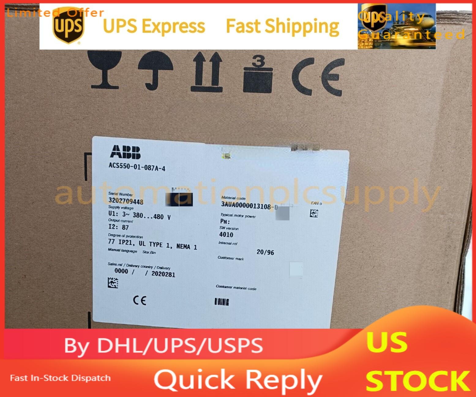 Brand New ABB ACS550-01-087A-4 Inverter Spot Goods No Keypad