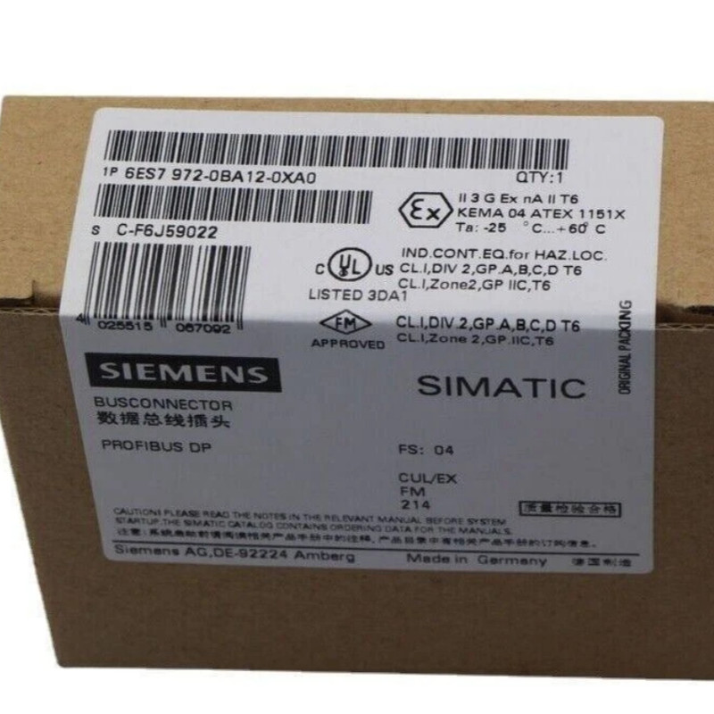1PC New SIEMENS 6ES7 972-0BA12-0XA0 Connector 6ES7972-0BA12-0XA0 Fast Shipping