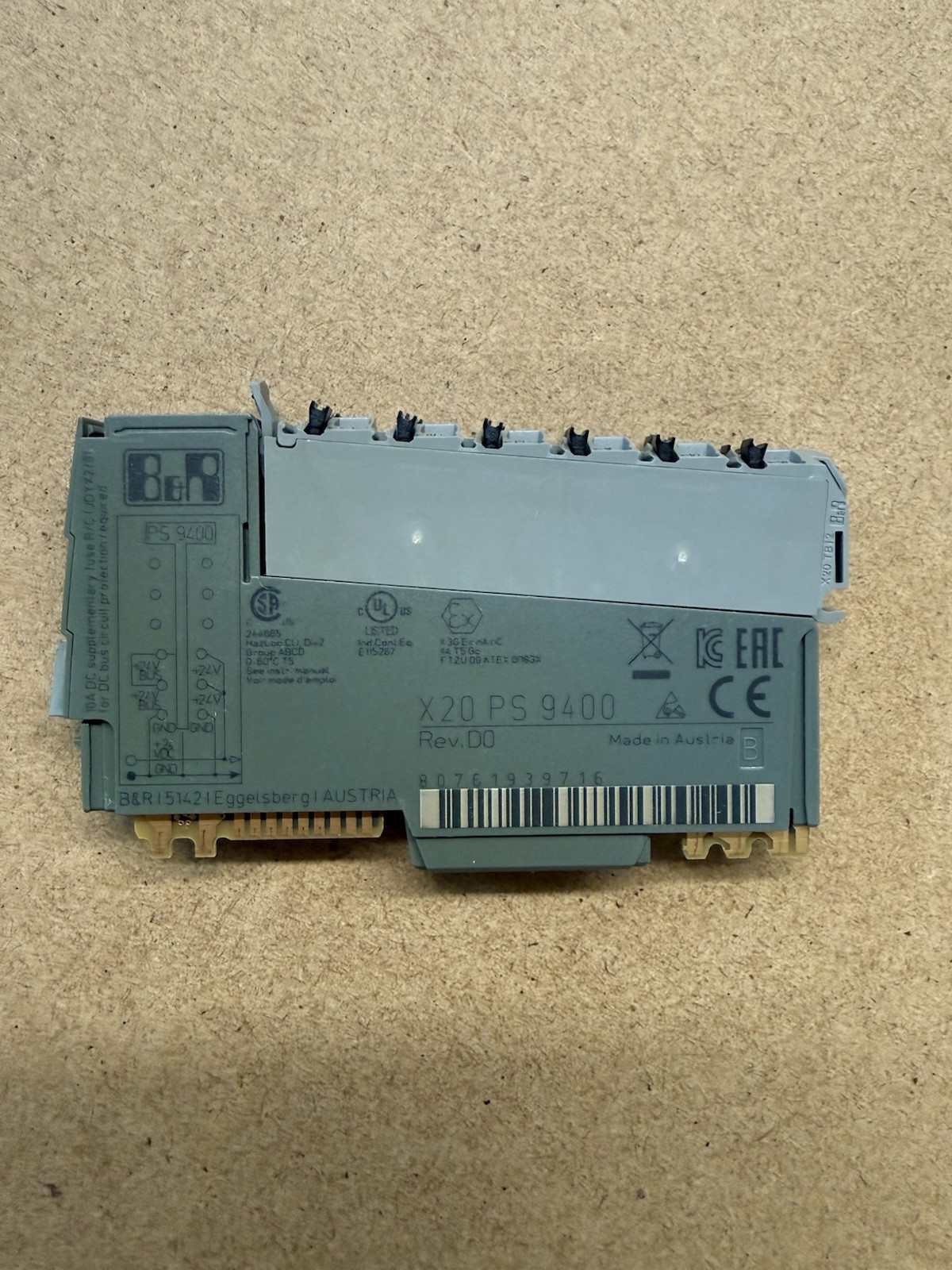B&R X20PS9400 Power Supply Module for X20 System