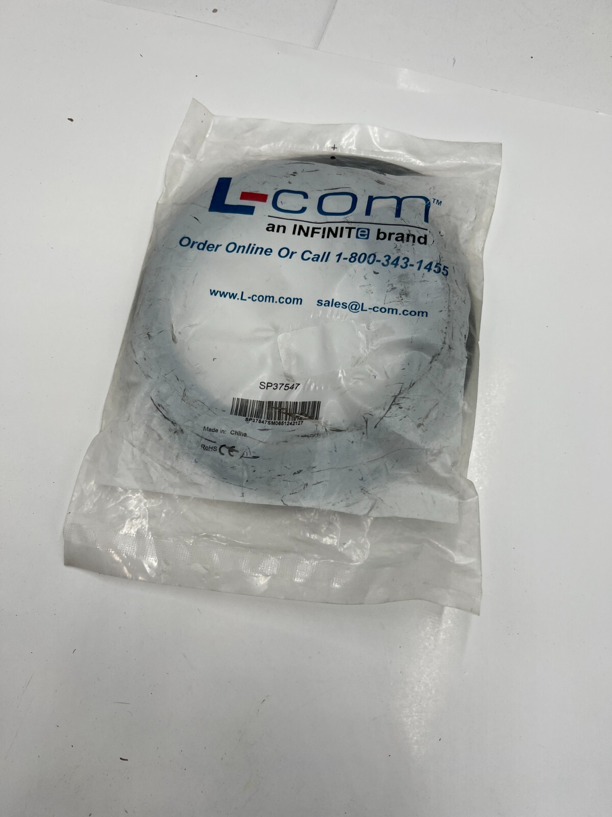 (QTY 4) GENUINE OEM L-Com an Infinite Brand Cable Heavy Duty Black SP37547