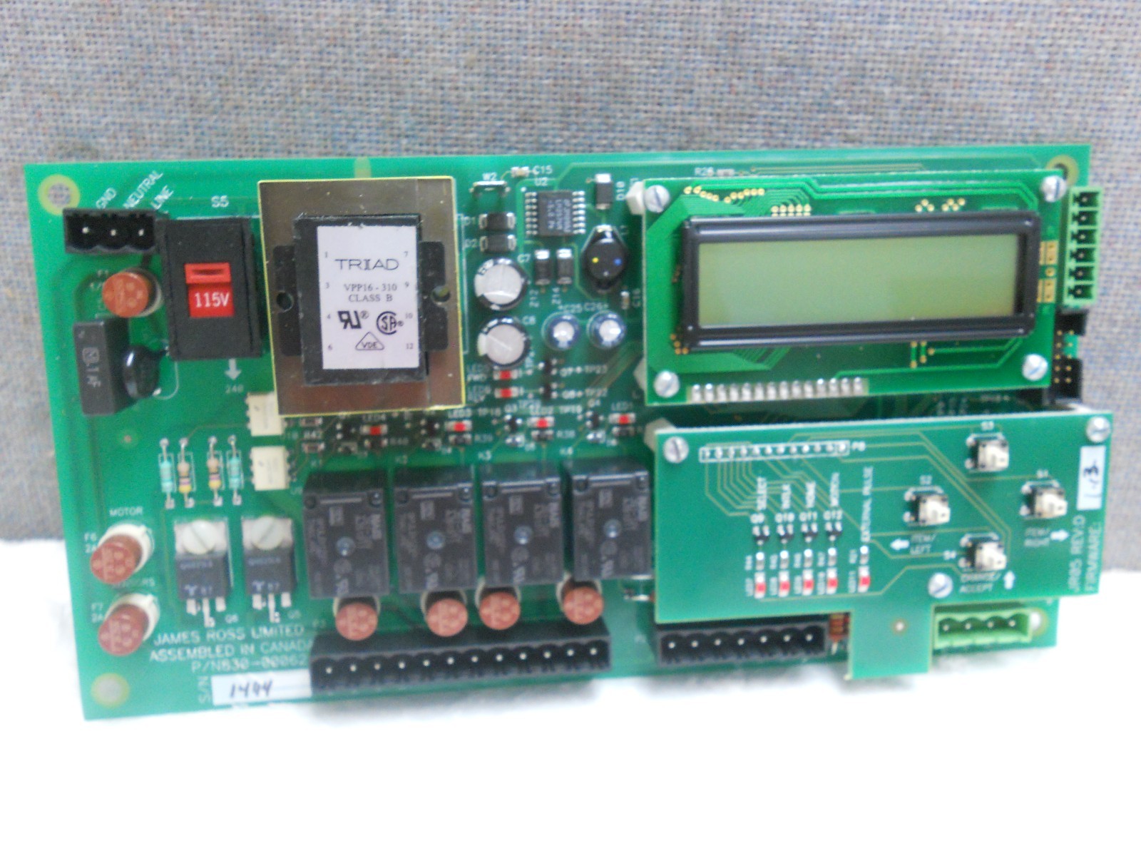 JAMES ROSS LTD OSCILLATOR BOARD ASSEMBLY 830-00062 NEW-NO BOX 83000062 REV.E