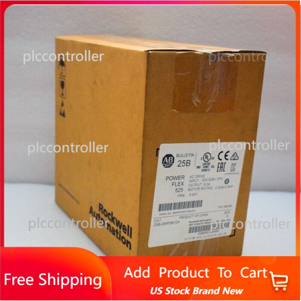 ‎️‍ NEW Factory Sealed AB 25B-D6P0N104 PowerFlex 525 AC DRIVE US Free Tax